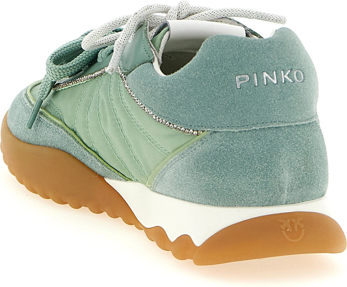 Кроссовки Pinko из двухцветной телячьей кожи