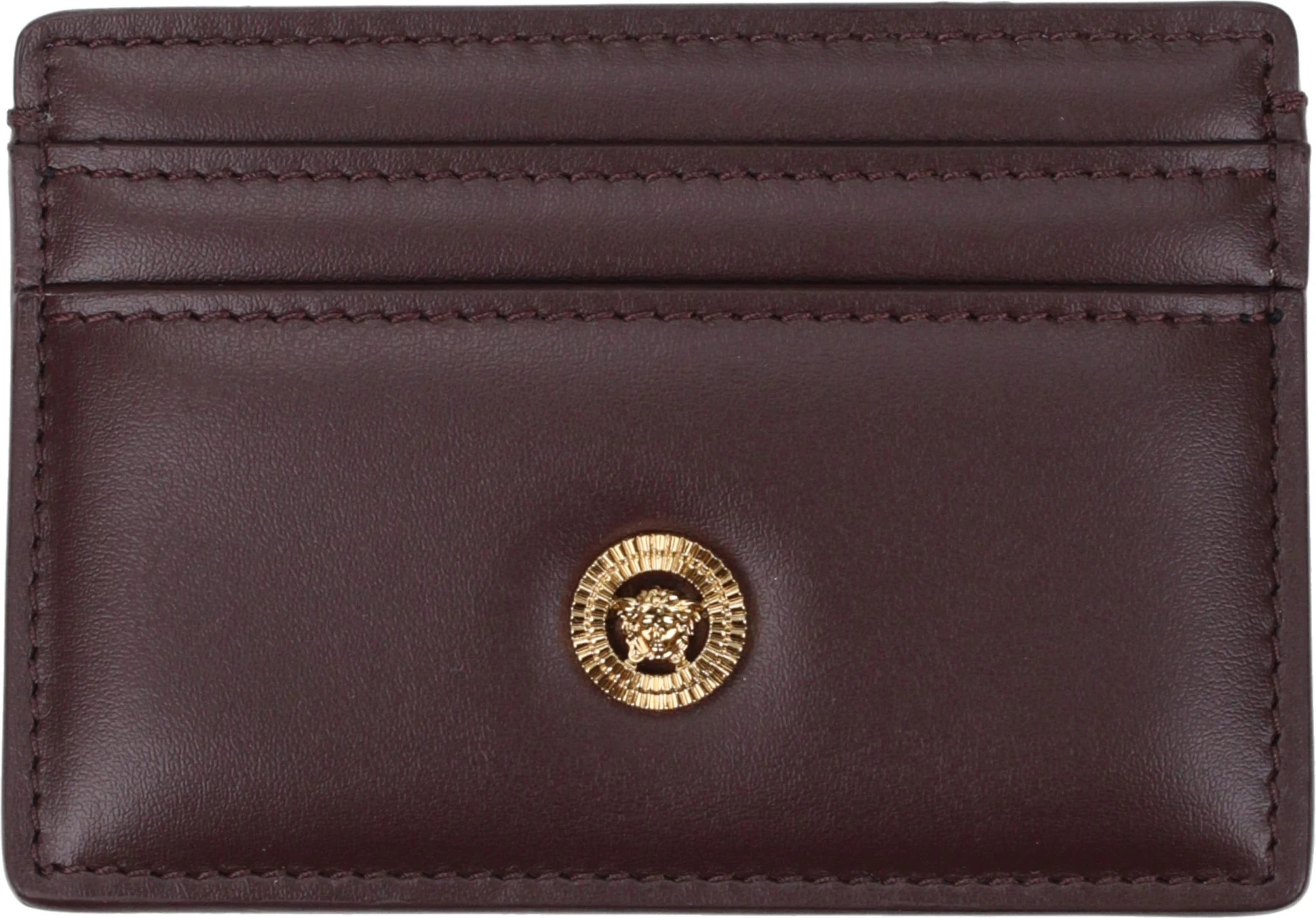Кошелек для карт Versace из коричневой кожи
