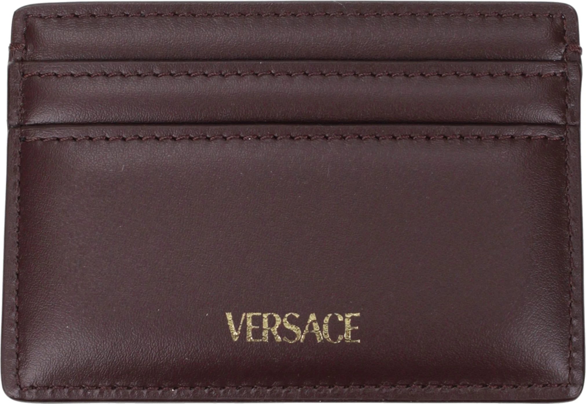 Кошелек для карт Versace из коричневой кожи