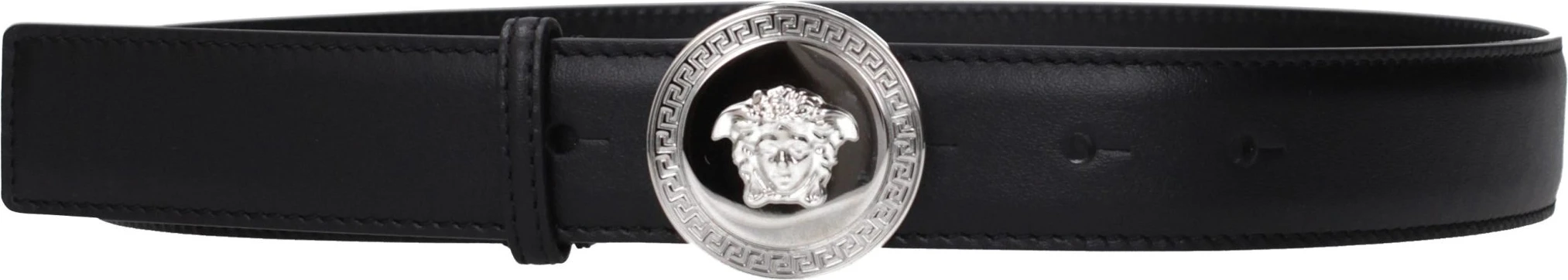 Ремень Versace Черный Кожаный Обычный Ремень