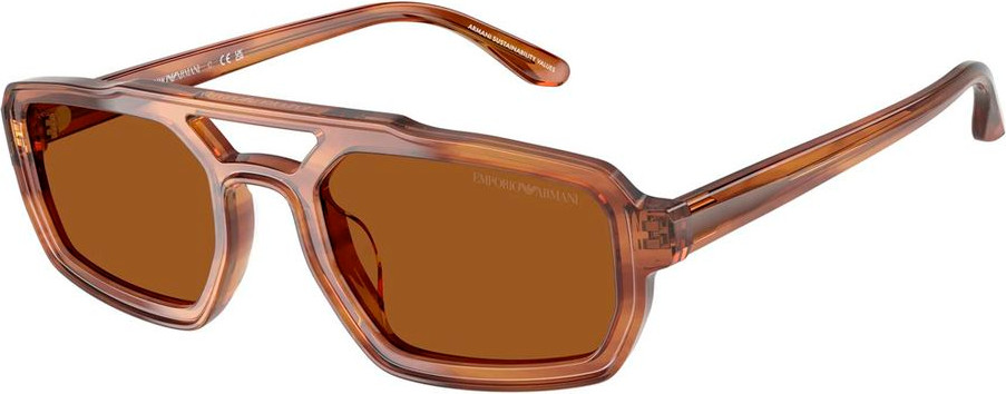 Солнцезащитные очки Armani Emporio, коричневые, ацетат