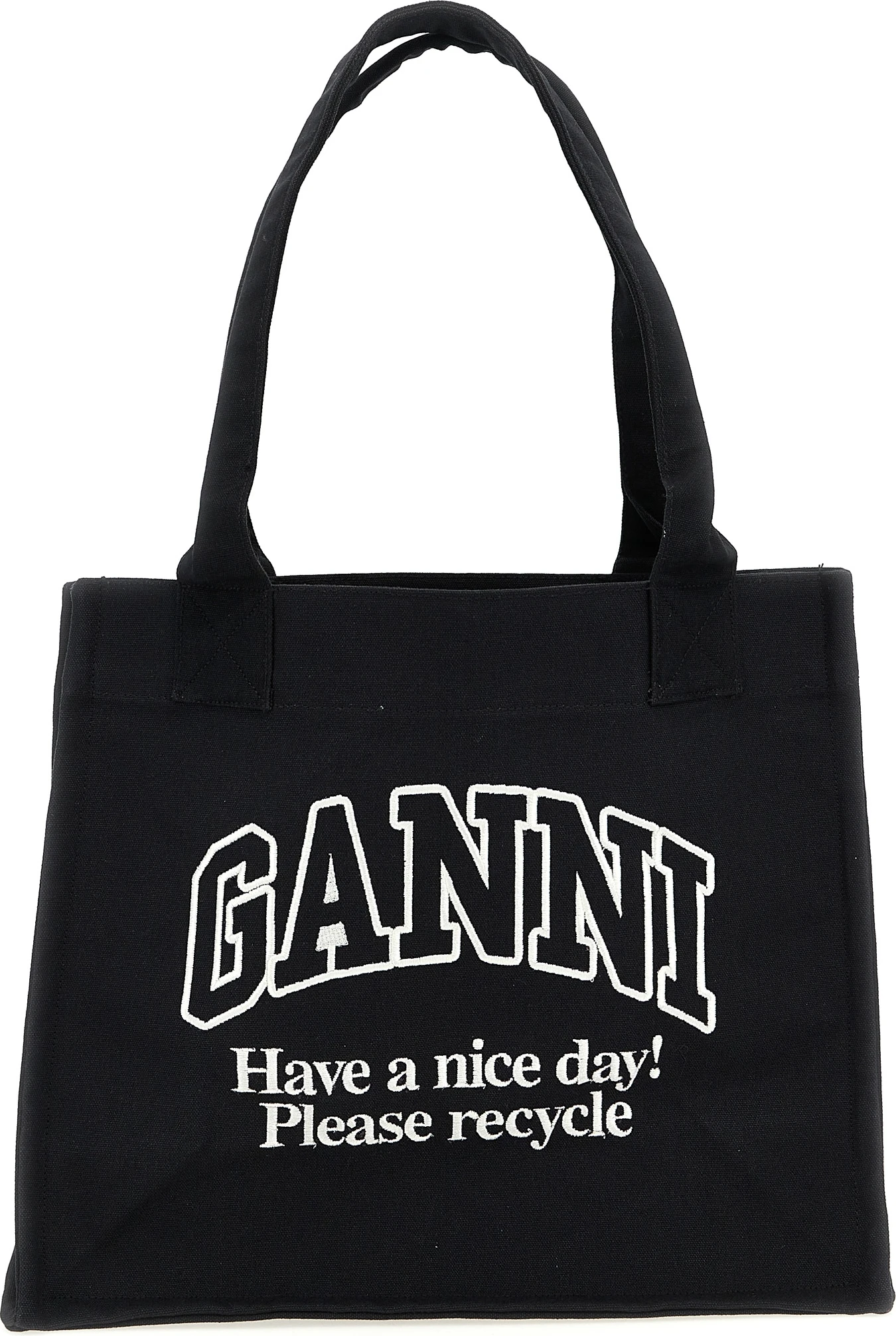 Большая вместительная сумка-шоппер GANNI