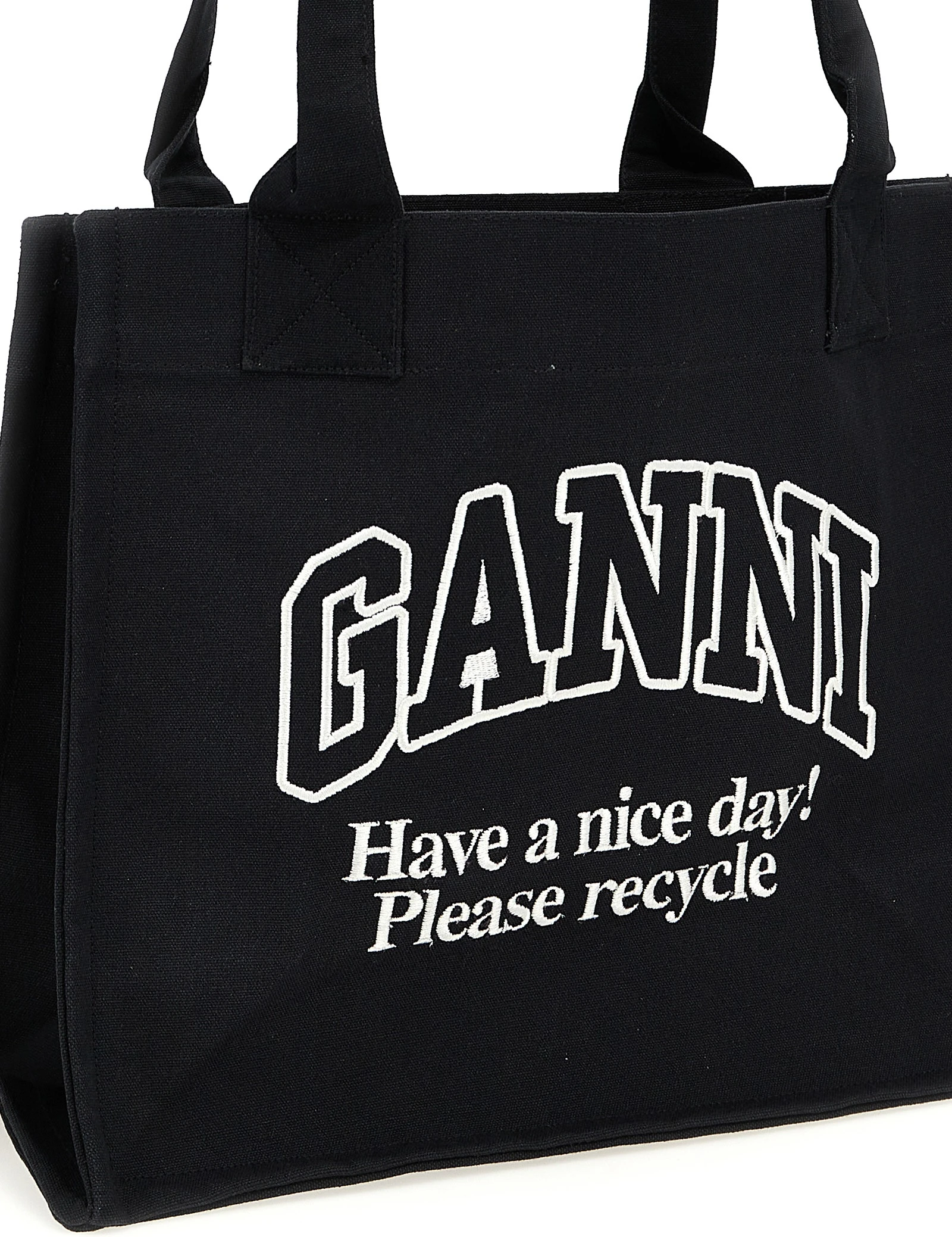 Большая вместительная сумка-шоппер GANNI