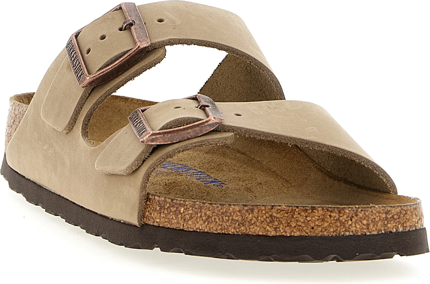 Коричневые кожаные сандалии Birkenstock