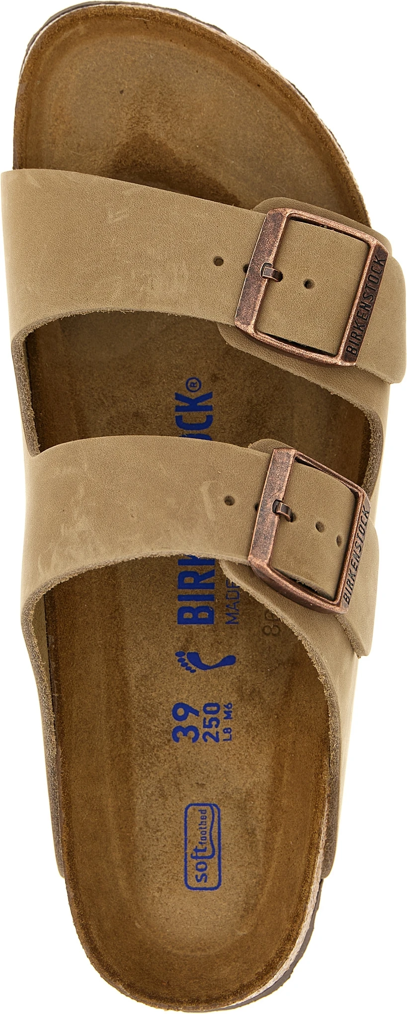 Коричневые кожаные сандалии Birkenstock