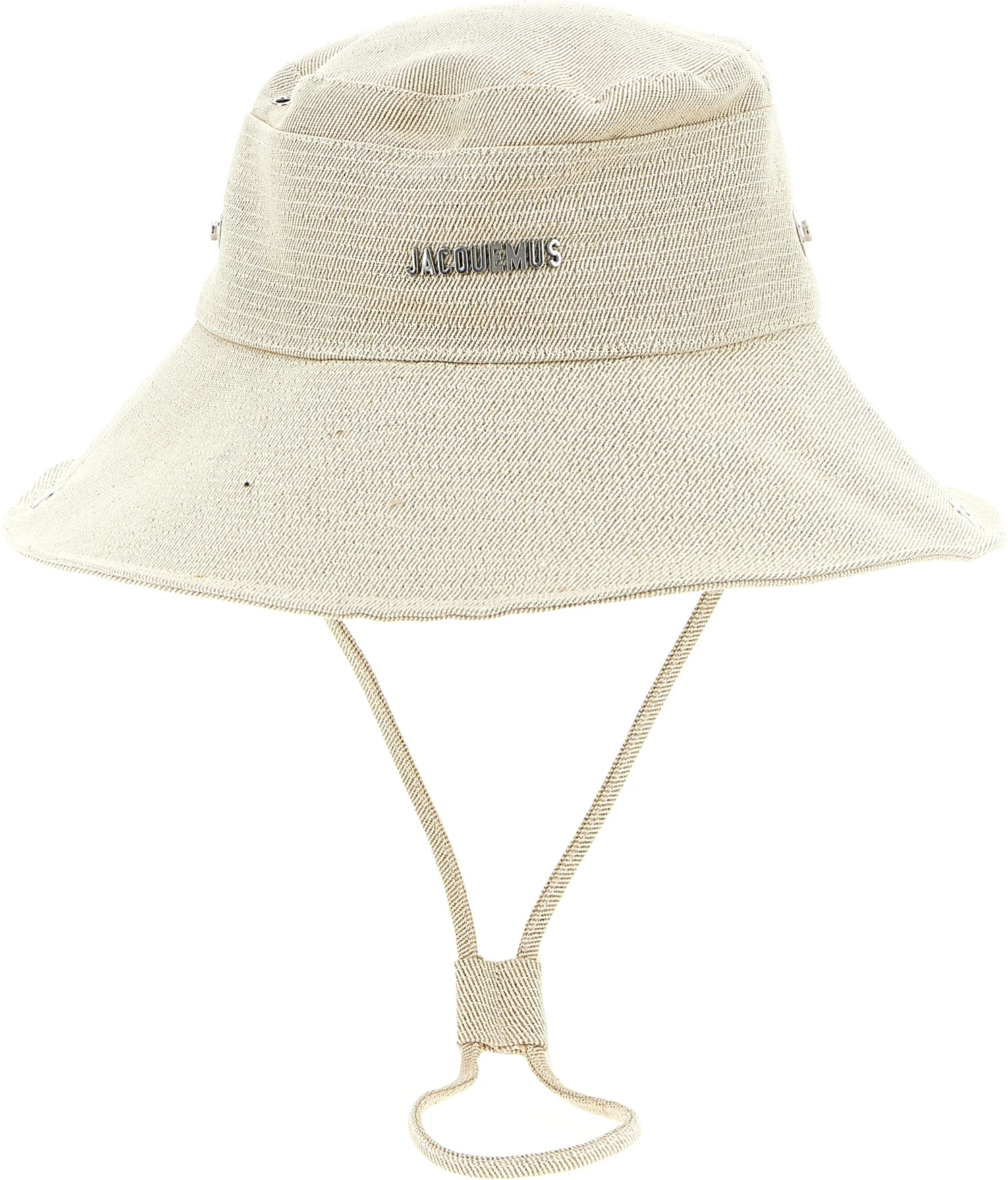 Бежевая шляпа-ведро из полиэстера от Jacquemus