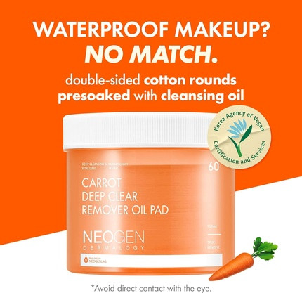 Очищающие диски Dermalogy By Neogenlab Carrot Deep Clear Remover Oil Pad