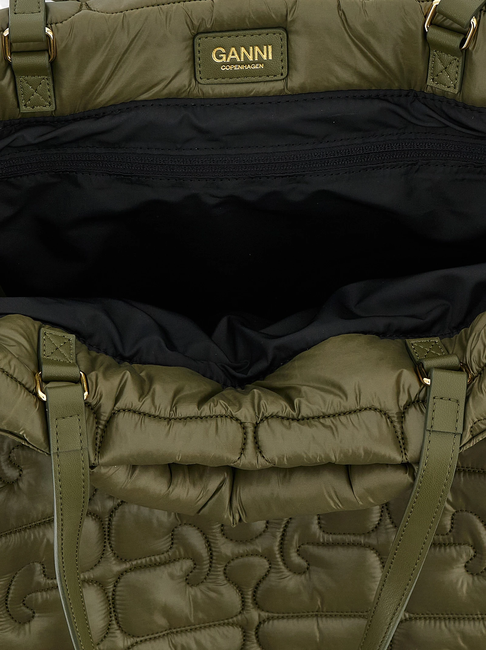 Сумка-тоут GANNI Bicolor Recycled Polyamide