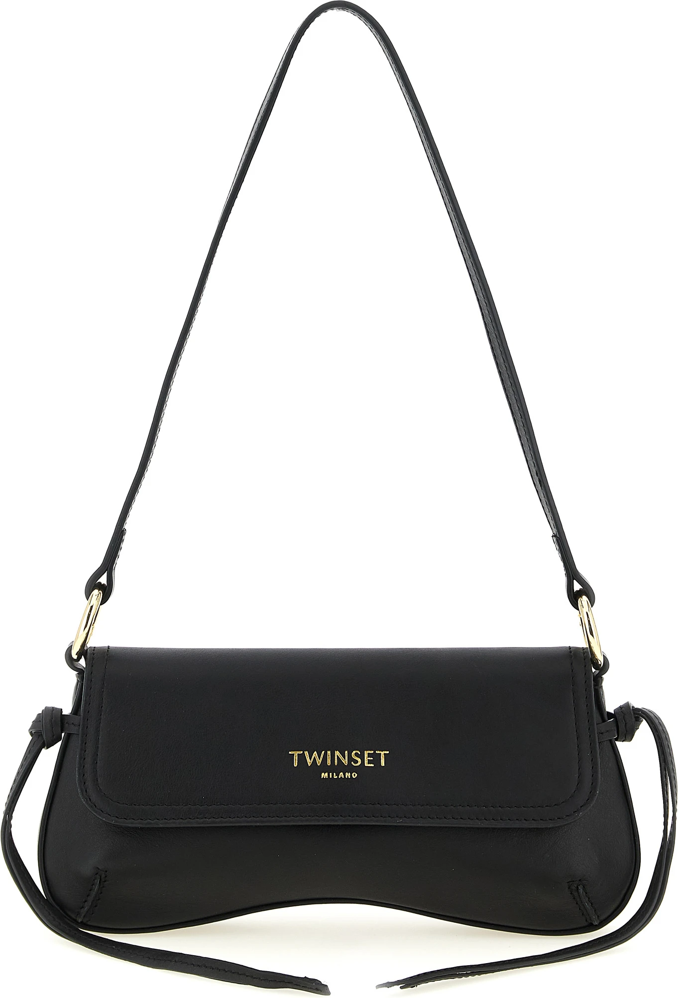 Сумка через плечо TWINSET из черной кожи
