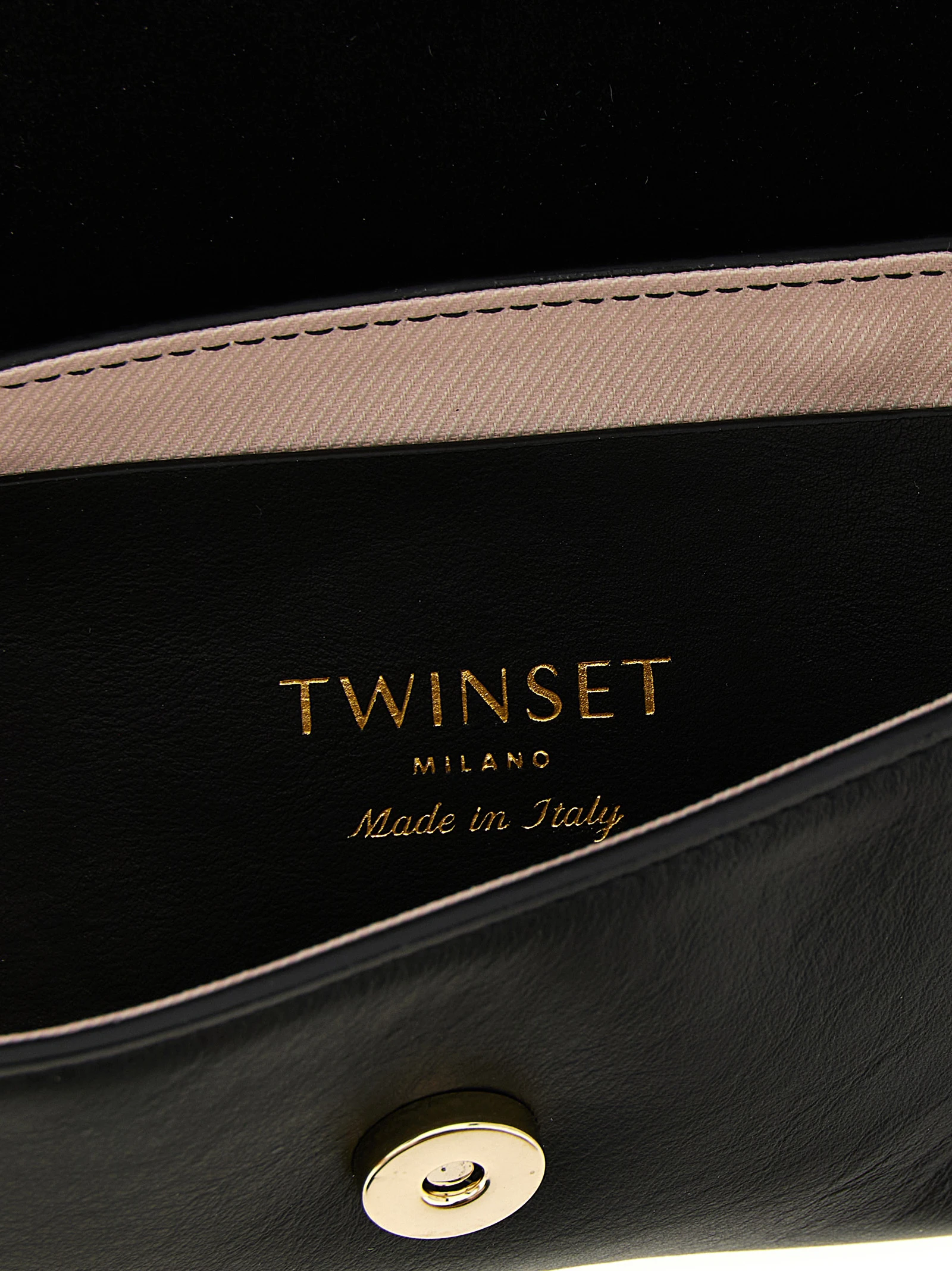 Сумка через плечо TWINSET из черной кожи