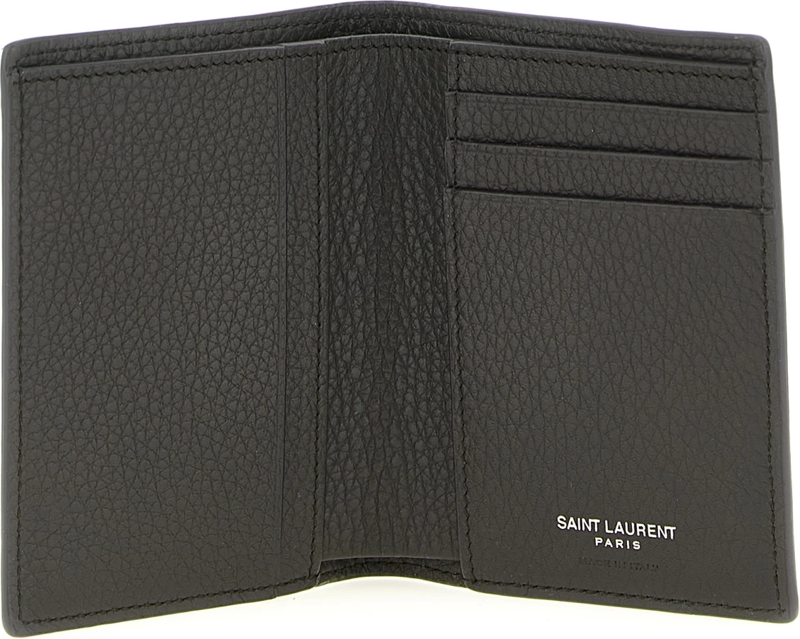 Saint Laurent Коричневый бумажник из телячьей кожи