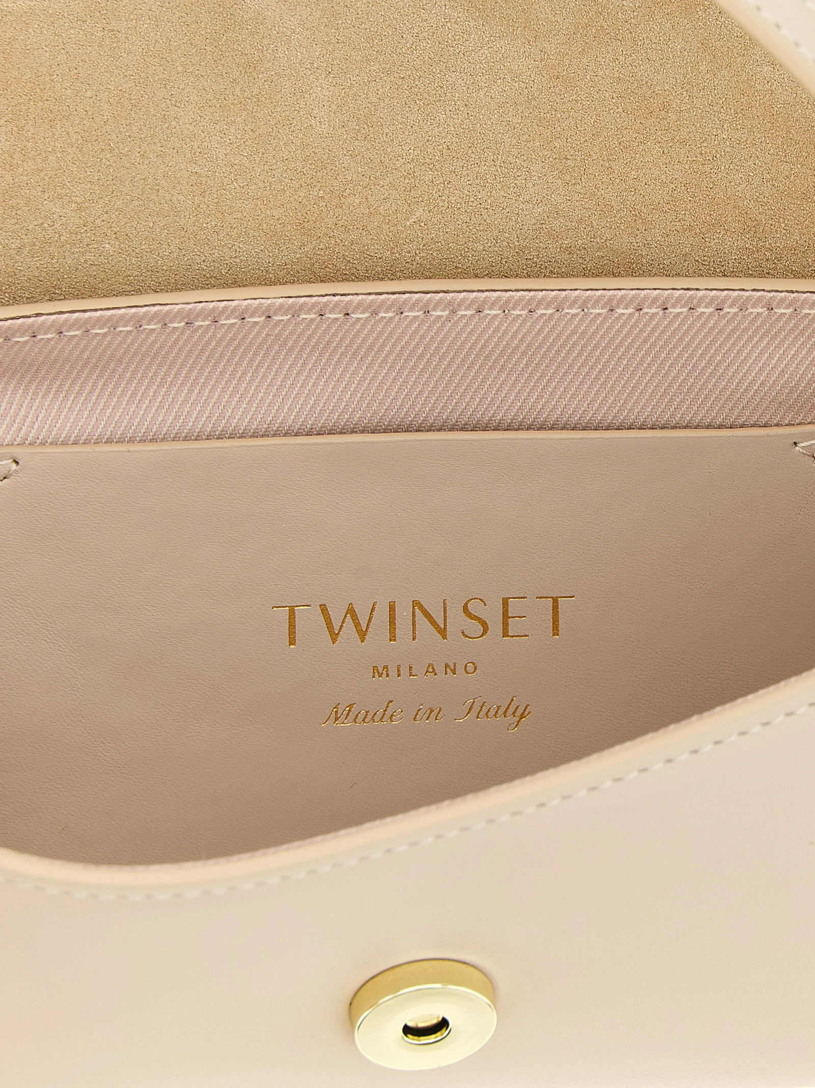 Белая кожаная сумка через плечо TWINSET