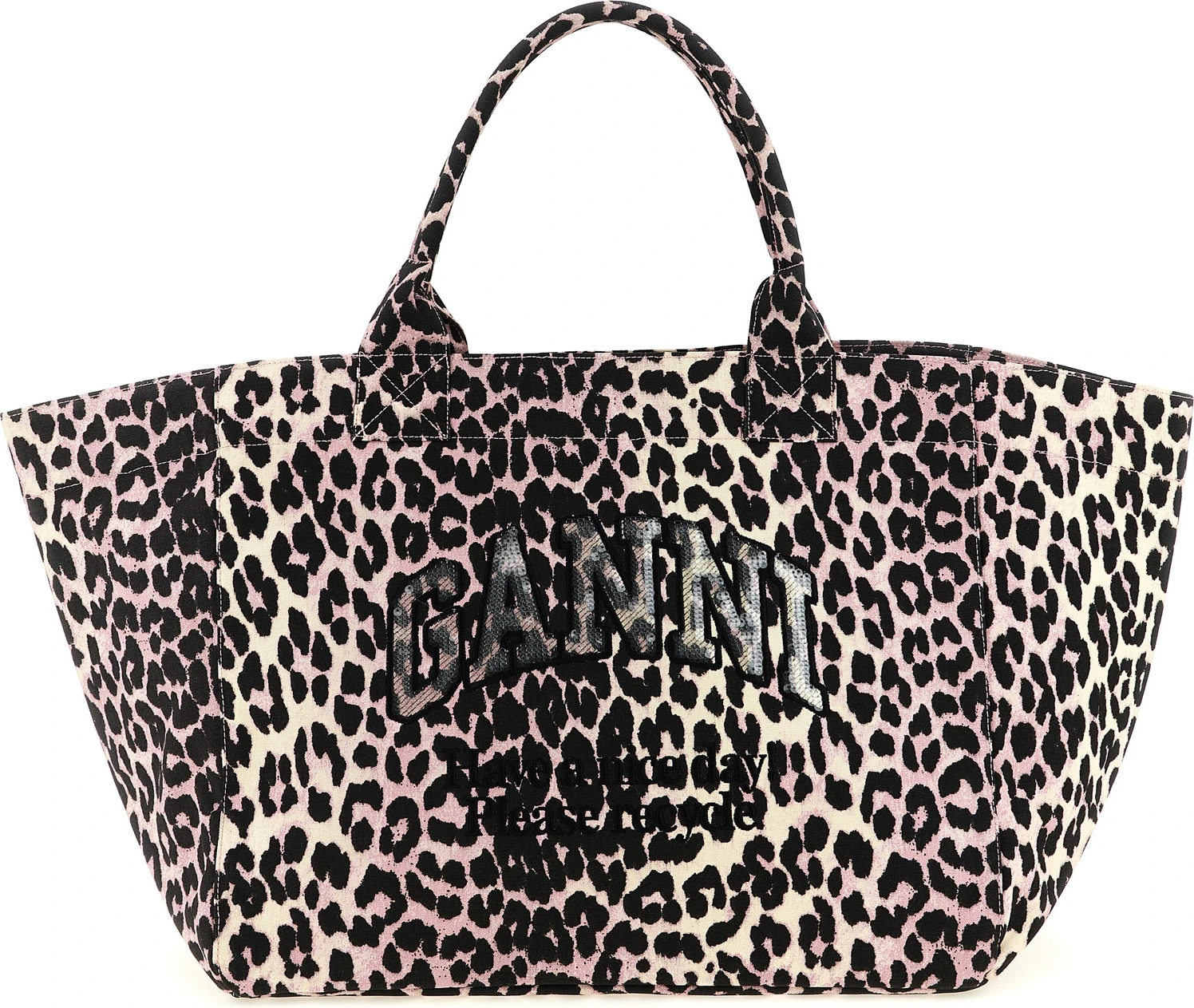 Tote Bag GANNI Multicolor Recycled Cotton Tote Bag