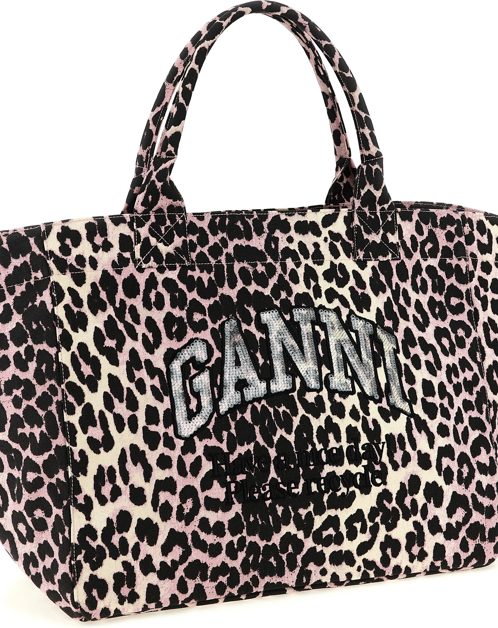 Tote Bag GANNI Multicolor Recycled Cotton Tote Bag