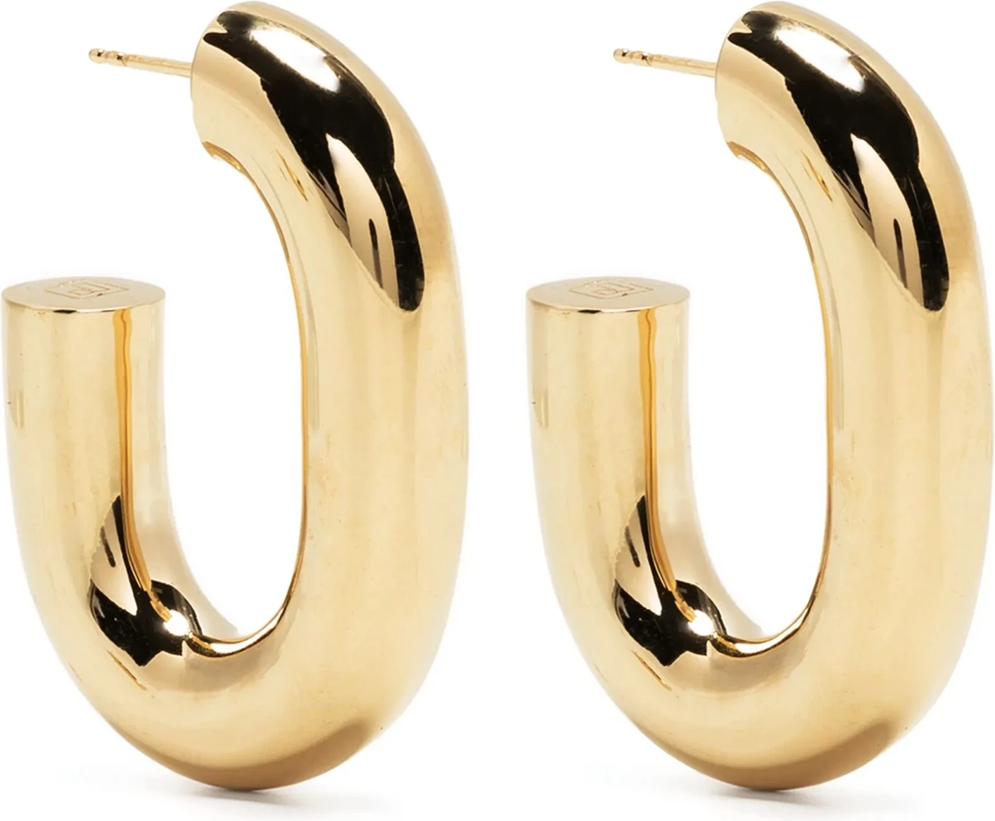 Серьги Paco Rabanne XL Link из золотистой латуни