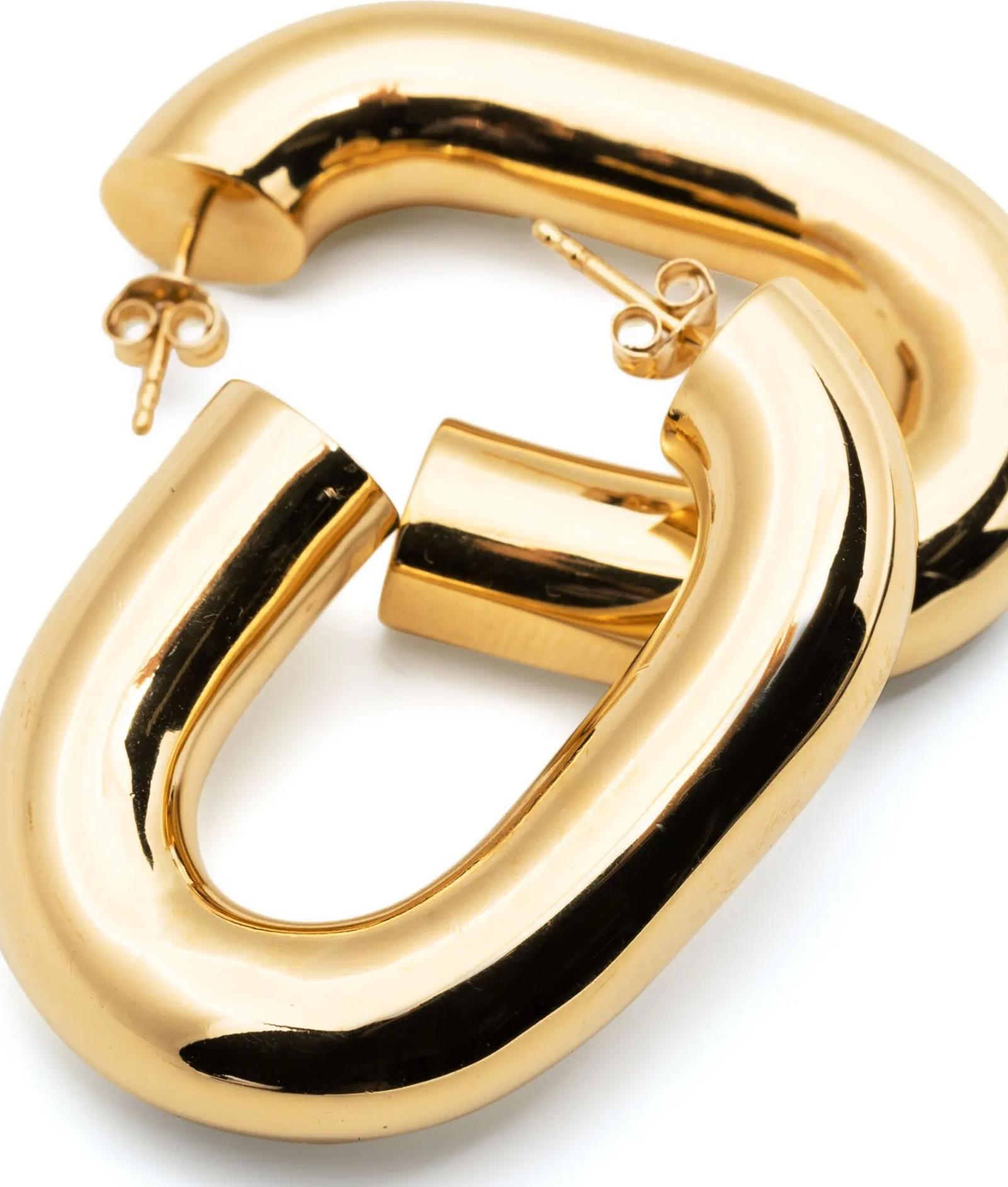 Серьги Paco Rabanne XL Link из золотистой латуни