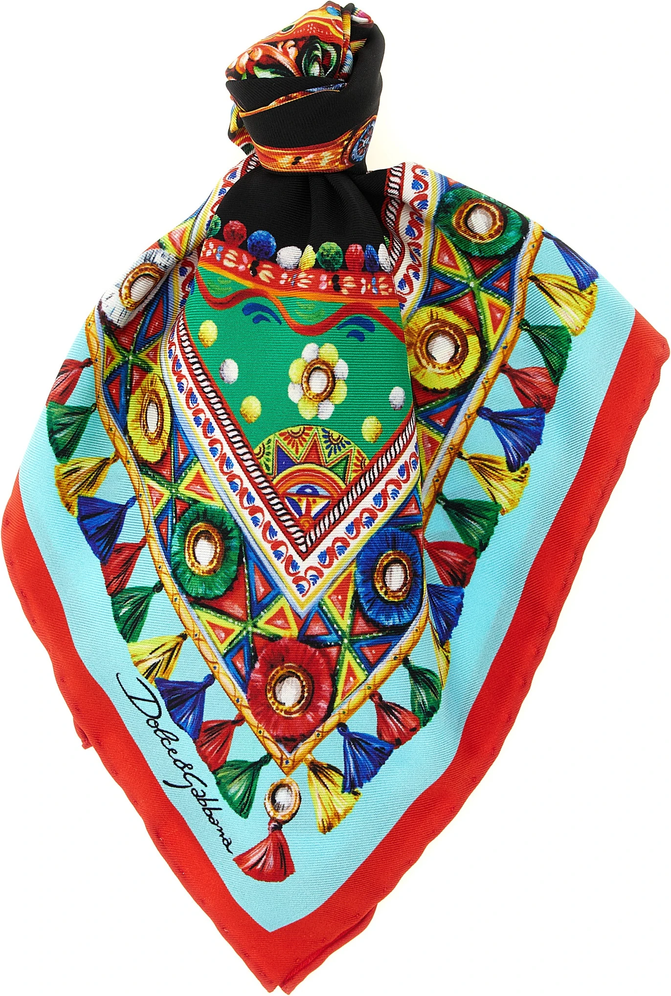 Шёлковый шарф-платок Dolce & Gabbana, цвета в ассортименте