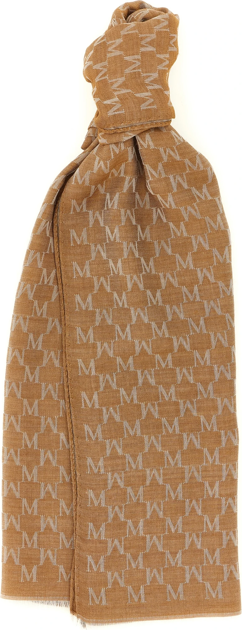 Платок Max Mara коричневый хлопковый