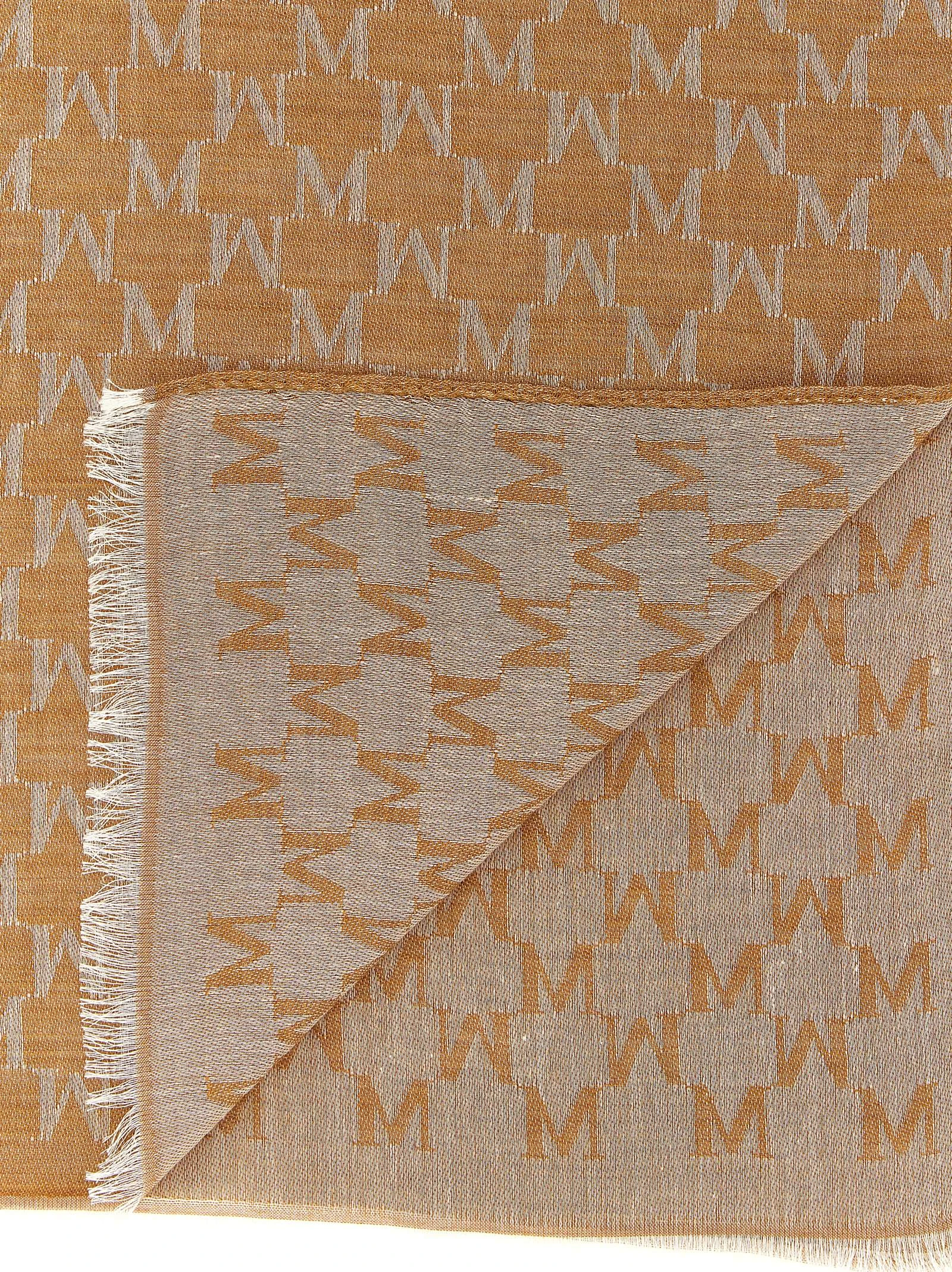Платок Max Mara коричневый хлопковый