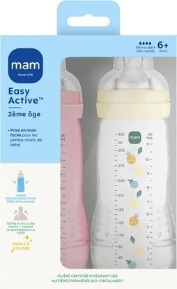 Mam Easy Active Бутылочка MamaJeans Ягодный + Жемчуг 330мл