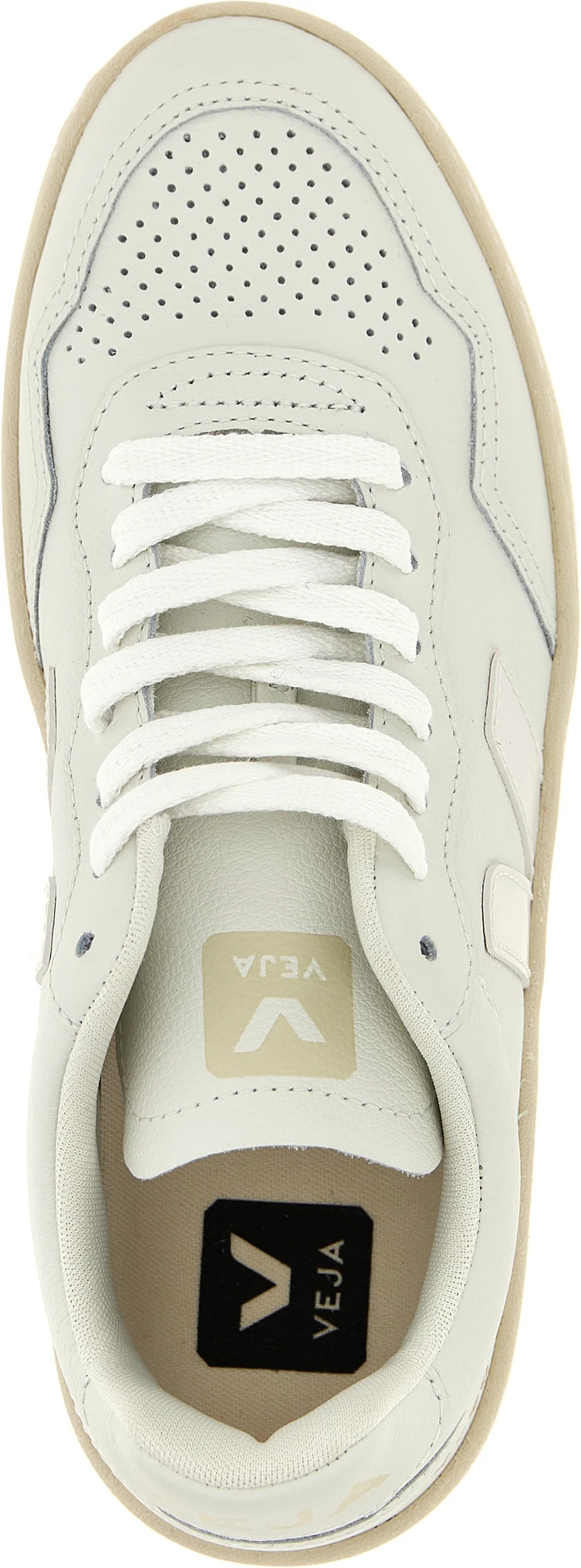 Кроссовки White Leather Low Top Sneakers