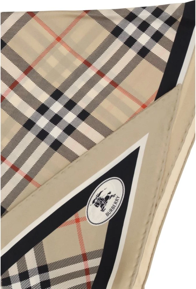 Шелковый шарф Burberry Check Silk Scarf