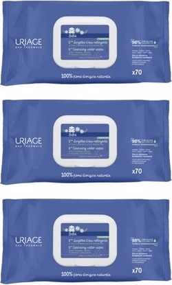 Очищающая вода Uriage, влажные салфетки, набор из 3 шт. по 70 салфеток