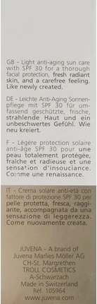 Солнцезащитный крем Juvena SPF 30