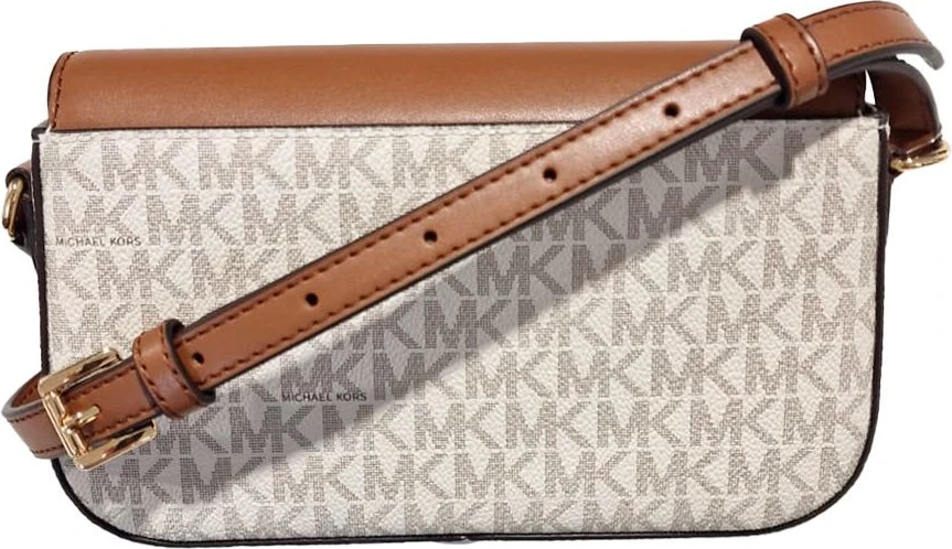 Кремовая кожаная сумка через плечо Michael Kors