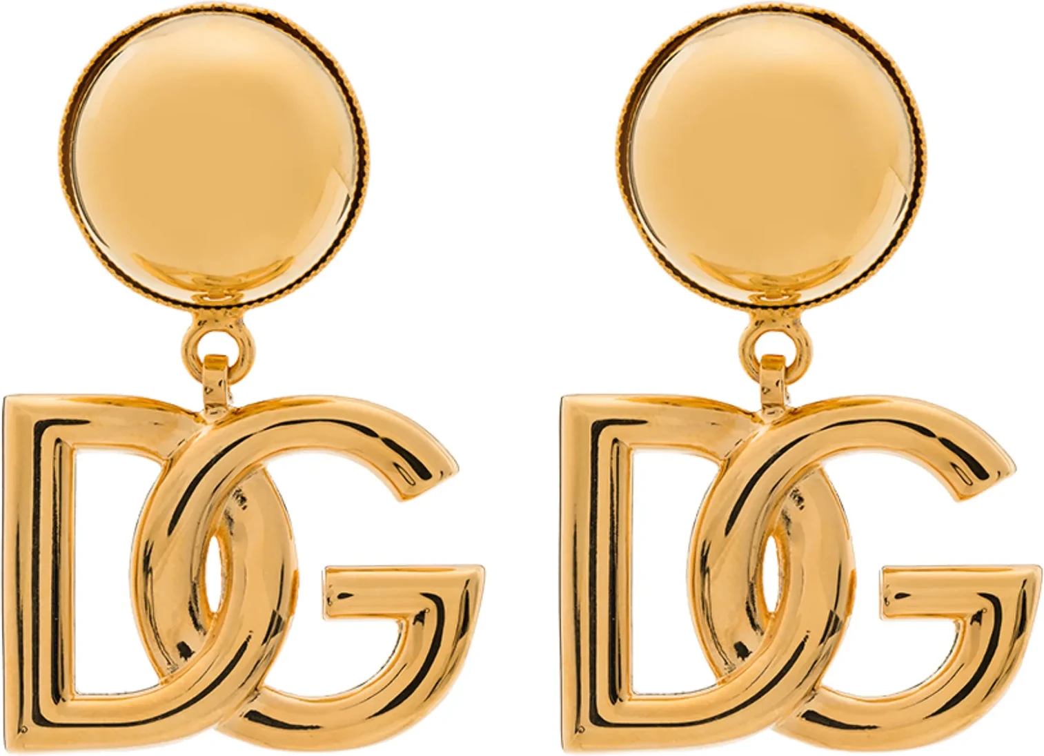 Золотые латунные серьги от Dolce & Gabbana