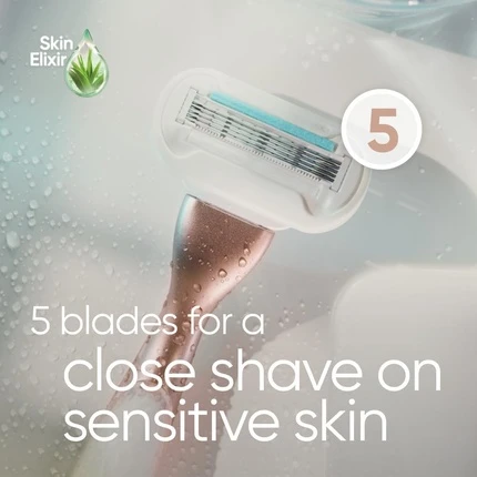 Бритва Gillette Venus с ручкой из розового золота и смазывающей полоской с Алоэ Вера