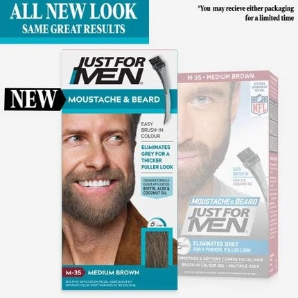 Цвет-гель для усов и бороды Just For Men, Medium Brown