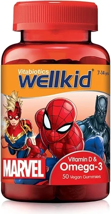 Vitabiotics WellKid Marvel Омега 3 и Витамин D Мягкие Желе 50 шт 174г