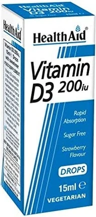 Drops Health Aid Vit D3 Drops 200IU