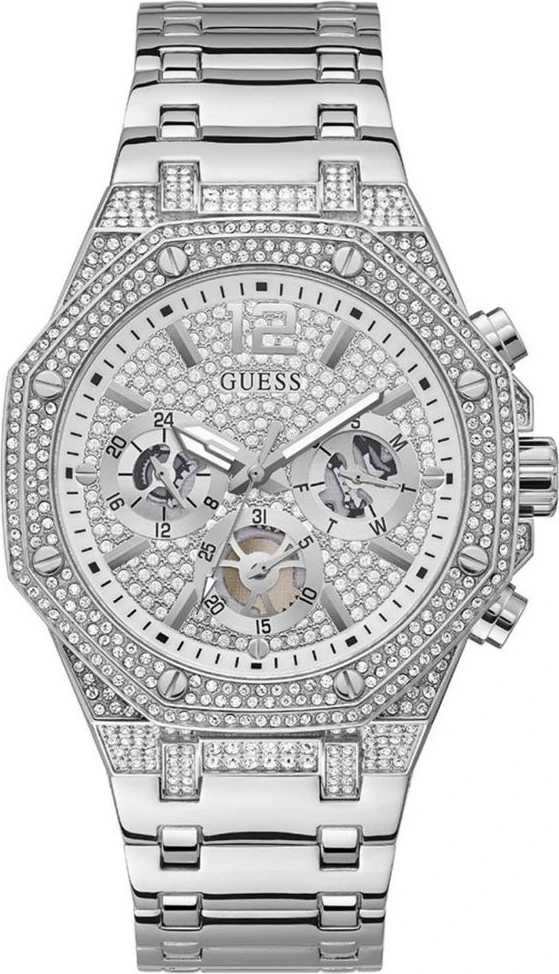 Серые часы GUESS из нержавеющей стали