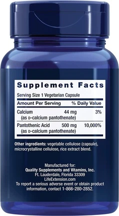 Пищевая добавка Life Extension Pantothenic Acid