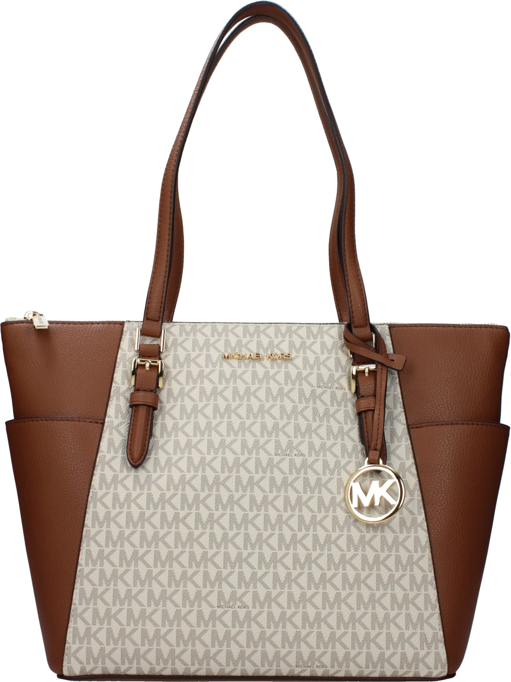 Бежевая сумка через плечо Michael Kors из кожи