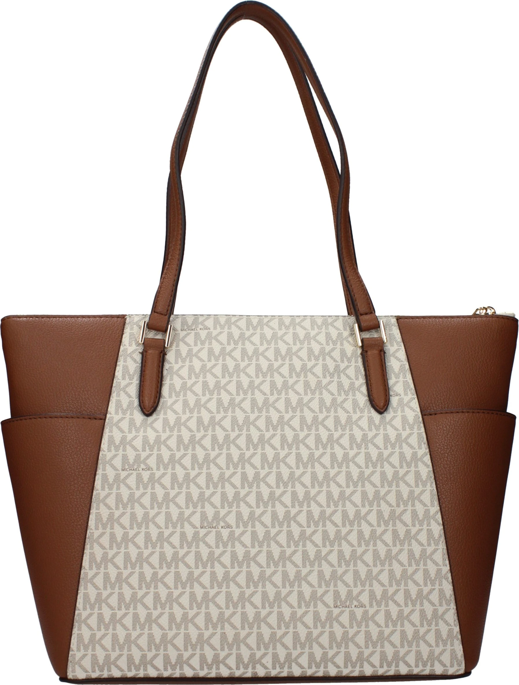 Бежевая сумка через плечо Michael Kors из кожи