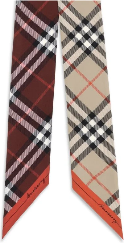 Шелковый шарф Burberry бежевого цвета