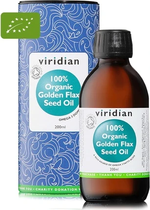 Органическое масло золотого льна Viridian