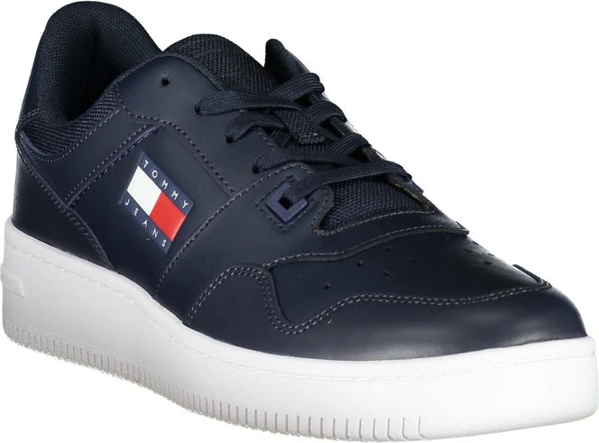 Кроссовки с синим контрастом и деталями логотипа Tommy Hilfiger