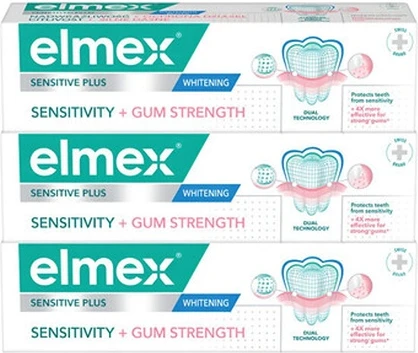 Зубная паста Elmex Sensitive Sensitivity + Gum Strength Whitening Trio